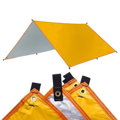 Awning Waterproof Tarp Tent Shade Ultralight Garden Canopy Sunshade Outdoor Camping Hammock Rain Fly Beach Sun Shelter (Color : Yellow, Size : 3 * 5M)
