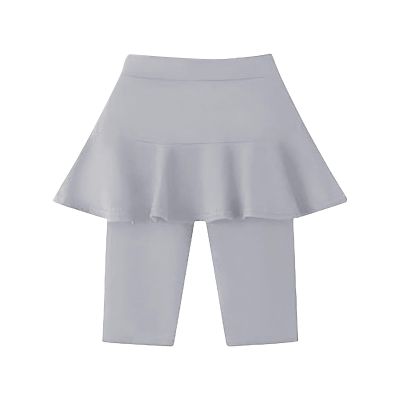 Girls Knee Length Leggings with Skirt Stretchy Kids Summer Pants for Girls Real Boys Shorts (GY1, 6-7 Years)