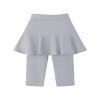 Girls Knee Length Leggings with Skirt Stretchy Kids Summer Pants for Girls Real Boys Shorts (GY1, 6-7 Years) view 1
