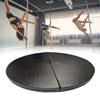CMYUN Circular Pole Dance Crash Mat 3/5cm Thick - Safety Exercise Mats/Pole Fitness Protection Mat, Foldable Waterproof Aerial Hoop Yoga Mat(Black,180cmx5cm(70.8"x2")) view 1