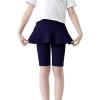 Girls Knee Length Leggings with Skirt Stretchy Kids Summer Pants for Girls Real Boys Shorts (BU2, 10-11 Years) view 2