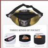 Dwrepo Fanny Pack for Women Men Crossbody Waist Packs Black german shepherd dog Belt Bag Hip Bum Bag for Running Hiking view 3