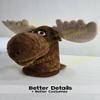 Eamior Proud Brown Moose Mascot Costume with Beige Horn Adult Size for Men & Women with Built-in Fan Inside the Head view 4