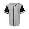 DIGITMON Men's Baseball Jersey Button Down Premium Two-Striped T Shirts Sports Uniform, GREYBLACK Large view 3