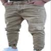 Maiyifu-GJ Mens Skinny Ripped Distressed Biker Jeans Slim Fit Stretch Hip Hop Denim Pants Casual Fashion Tapered Leg Jeans (Khaki,3X-Large) view 1