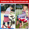 American Flag Kids Socks - 4th of July Toddler Knee High USA Socks - Red, White & Blue view 2