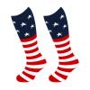 American Flag Kids Socks - 4th of July Toddler Knee High USA Socks - Red, White & Blue view 4