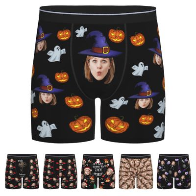 Customized Boxers for Men Gifts for Birthday for Boyfriend Unique Custom Boxers with Face on Them Personalized Underwear XL-010 Face
