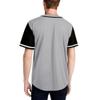 DIGITMON Men's Baseball Jersey Button Down Premium Hip Hop T Shirts Sports Uniform GREYBLACK, 3X-Large view 2