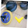 NineFit Basics 2pcs Barbell Wall Mount Holder Bumper Plate Storage Easy Install Barbell Rack for Home -saving Vertical Equipment Accessory view 3