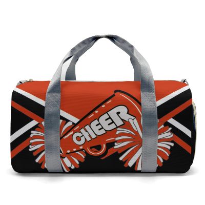 Cheerleader Cheer Personalized Duffel Bags,Customized Lightweight Sports Gym Bag for Men Women, Ballet Training Travel with Shoe Compartments Sports Weekender Overnight Bag.(Red-Black)