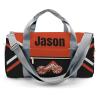 Cheerleader Cheer Personalized Duffel Bags,Customized Lightweight Sports Gym Bag for Men Women, Ballet Training Travel with Shoe Compartments Sports Weekender Overnight Bag.(Red-Black) view 2