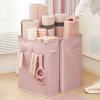 Vibeo Yoga Mat Holder High-Density Cloth Yoga Mat Basket with Pocketed, Home Gym Yoga Mat Holder for Foam Roller, Workout Equipment Corner Storage Organizer(Pink) view 1