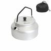 RUNGEASINI 900ml Camping Kettle Aluminum Alloy Coffee & Tea Pot Outdoor Camping Portable Boiling Water Jug Lightweight Picnic Traveling Teakettle with Folding Handle & Storage Bag (Silver) view 1
