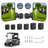 Omgro Golf Cart Side Mirrors for EZGO Club Car Yamaha, No Drilling HD-Shatterproof Golf Cart Mirrors Side View with Blind Spot Mirrors & 3 Size Clips (Fit 0.75-1.25in Square Rails) view 1