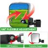 Omgro Golf Cart Side Mirrors for EZGO Club Car Yamaha, No Drilling HD-Shatterproof Golf Cart Mirrors Side View with Blind Spot Mirrors & 3 Size Clips (Fit 0.75-1.25in Square Rails) view 3