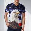 DPAINTouscap American Flag Men's Short Sleeve Polo Shirt Casual 4th July Patriotic Golf Shirts, X-Large, Style-23 view 2