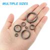 PATIKIL 0.09 Inch Fishing Rod Guide Rings, 30Pcs Ceramic Guides Rings Fish Rod Repair Kit Fishing Pole Eyelet Replacement for Freshwater Saltwater, Black view 4