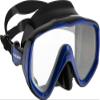 Cressi Liberty Mono-Lens Diving Mask, Black/Blue view 1
