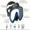 Cressi Liberty Mono-Lens Diving Mask, Black/Blue view 2