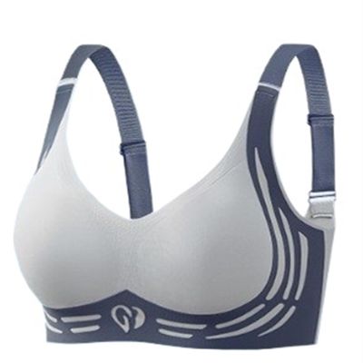 ADZJOY Super Gathers Bra Wireless Push-Up Bra,Lifting Anti-Sagging Wireless Push-Up Bra,Wireless Push up Bra(Light Water Blue,Medium)