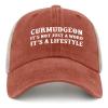 BEIXBE Curmudgeon Its Not Just A Word Its A Lifestyle Hat Trucker Hat Men Funny Mesh Hat for Fall Orange view 1