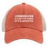 BEIXBE Curmudgeon Its Not Just A Word Its A Lifestyle Hat Trucker Hat Men Funny Mesh Hat for Fall Orange view 2