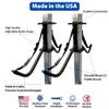 Kayak Dock Storage & Organizer - Holds 2 - No Drill Easy Install - Heavy Duty, UV & Rust Resistant - Durable Kayak Holder - Made in USA- Fits a 2" Square Post view 2