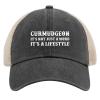 BEIXBE Curmudgeon Its Not Just A Word Its A Lifestyle Hat Trucker Hat Women Trendy Mesh Cap for Fall Black view 2
