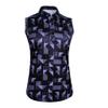 Monterey Club Women's Geometric Print Tailored Collar Sleeveless Polo Shirt #4523 (Black/Gray, 2X-Large) view 1