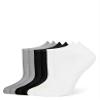 HUE Women's Massaging Liner Sock 6-Pack, Multi - Black/White/Heather Grey, One Size view 1