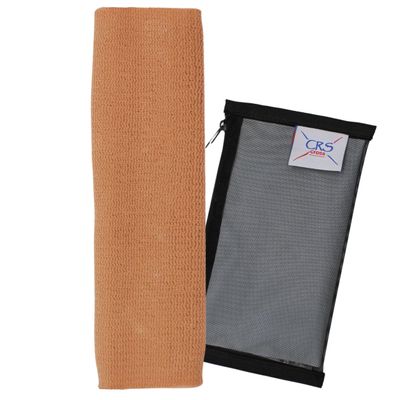 CRS Cross Ankle Gel Sleeves. Padded Skate Socks. Ankle, Foot and Lower Leg Cushion and Protection for Figure Skating, Ice Hockey, Roller or Inline Skating, Riding or Ski. One 10 inch Tan Sleeve