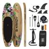High-End Inflatable Paddle Board by Bkrazy - Complete Package with Accessories & Bag - Perfect Stand up Paddle Board for Lakes, Rivers and Oceans - 10,6 ft Paddle Board for Adults (Fidji)