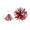 BIUDECO 4pcs Cheerleader Pompoms Lightweight Metallic Handheld Cheerleading Accessories for Dance Sports Teams and Events Full Fluffy Design with Easy Grip Finger Rings view 2