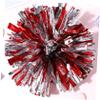 BIUDECO 4pcs Cheerleader Pompoms Lightweight Metallic Handheld Cheerleading Accessories for Dance Sports Teams and Events Full Fluffy Design with Easy Grip Finger Rings view 3
