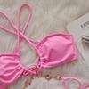 Women's Sexy Swimwear Sports Wear, Swim Trunk/Beach Swimming Wear- 2 Piece (US, Alpha, Large, Regular, Regular, Pink) view 2