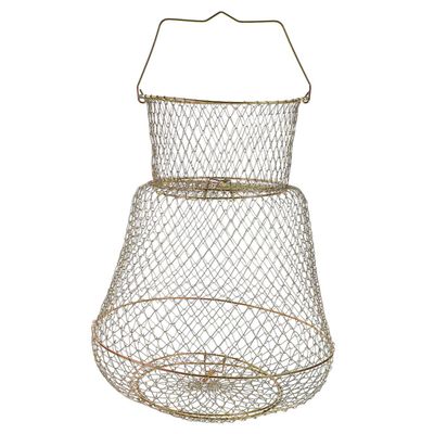 BIUDECO Metal Fishing Net Foldable Fishing Guard Netting with Compact Design Durable Metal Mesh for Crabs Shrimp and Small Fish Small Diameter Large Diameter Height