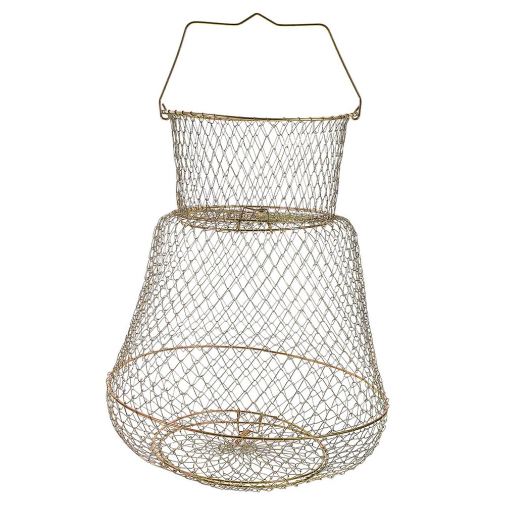 BIUDECO Metal Fishing Net Foldable Fishing Guard Netting with Compact Design Durable Metal Mesh for Crabs Shrimp and Small Fish Small Diameter Large Diameter Height