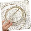 BIUDECO Metal Fishing Net Foldable Fishing Guard Netting with Compact Design Durable Metal Mesh for Crabs Shrimp and Small Fish Small Diameter Large Diameter Height view 3