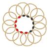 12 Pack Sisal Rope Ring Toss Game Replacement Parts for Adults and Kids, Outdoor Toss Rings for Agility Practice and Speed Game and Yard Games and Lawn Games for Party (Red and Black) view 1
