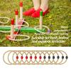 12 Pack Sisal Rope Ring Toss Game Replacement Parts for Adults and Kids, Outdoor Toss Rings for Agility Practice and Speed Game and Yard Games and Lawn Games for Party (Red and Black) view 4