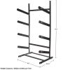 RAD Sportz Kayak Storage Rack - 4-Level Freestanding Adjustable Stand with Padded Arms and 400lb Capacity for Canoes, SUP, or Paddleboards (Black) view 3