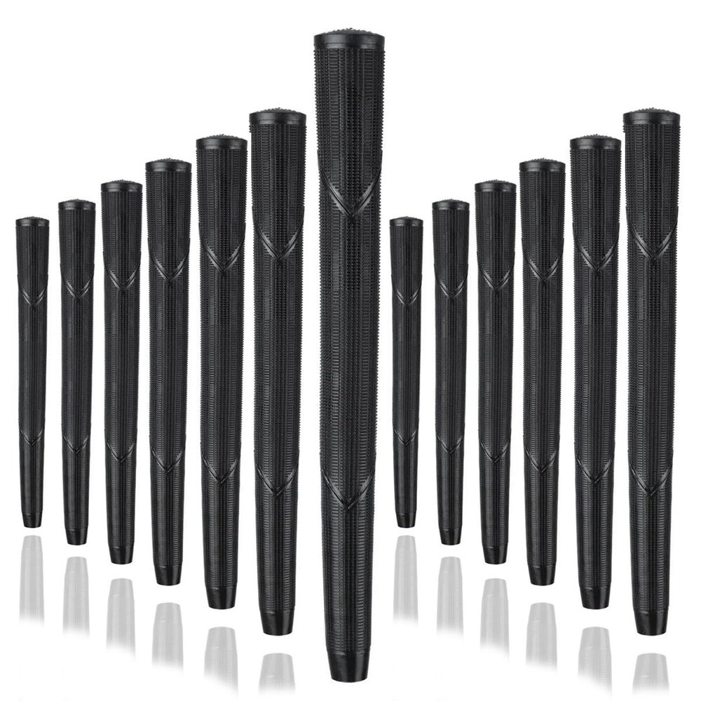 Karma Arthritic Golf Grips, 13 Piece Golf Grip Set, Black Serrated Surface +3/32 Oversize Golf Club Grips for Men Who Suffer from Arthritis or Hand Injuries, Minimize Excessive Grip Pressure