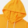 NineFit Basics Mens Short Sleeve Hoodie Plus Size Sweatshirts Casual Solid Drawstring Pullover Fashion Sports Workout Hoodie T-Shirt Yellow, XX-Large view 4