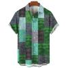 Mens Vacation Shirts Disco Shirt Cruise Outfits for Men Mens Hawaiian Outfit Men Beach Shirt Custom Hawaiian Shirt with Pet Face Summer Shirts Men Green view 2