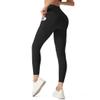 Leggings with Pockets for Women High Waisted Tummy Control Yoga Pants for Workout Running No Front Seam Black view 4