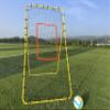 Adjustable Volleyball Rebounder Net 7x4 ft with PU Volleyball and Stakes - Bounce Back Training Equipment for Practicing Volleying, Bumping, Spiking, Easy Set Up & Steady for Multi Sports (Yellow) view 2
