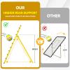 Adjustable Volleyball Rebounder Net 7x4 ft with PU Volleyball and Stakes - Bounce Back Training Equipment for Practicing Volleying, Bumping, Spiking, Easy Set Up & Steady for Multi Sports (Yellow) view 3