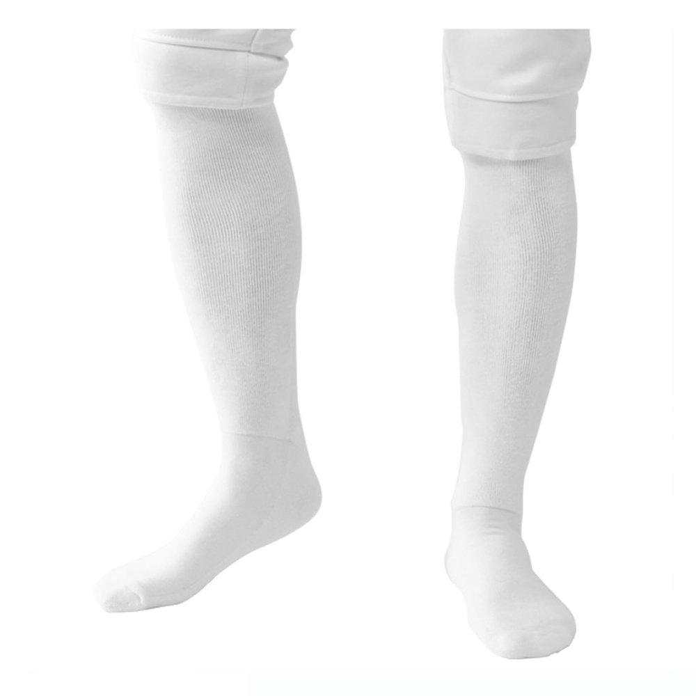 HIXEL Fencing Socks Breathable Sweat Absorption High Long Sports Socks Comfortable Socks for Epee Foil Saber Fencers(Medium), White