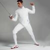 HIXEL Fencing Socks Breathable Sweat Absorption High Long Sports Socks Comfortable Socks for Epee Foil Saber Fencers(Medium), White view 3
